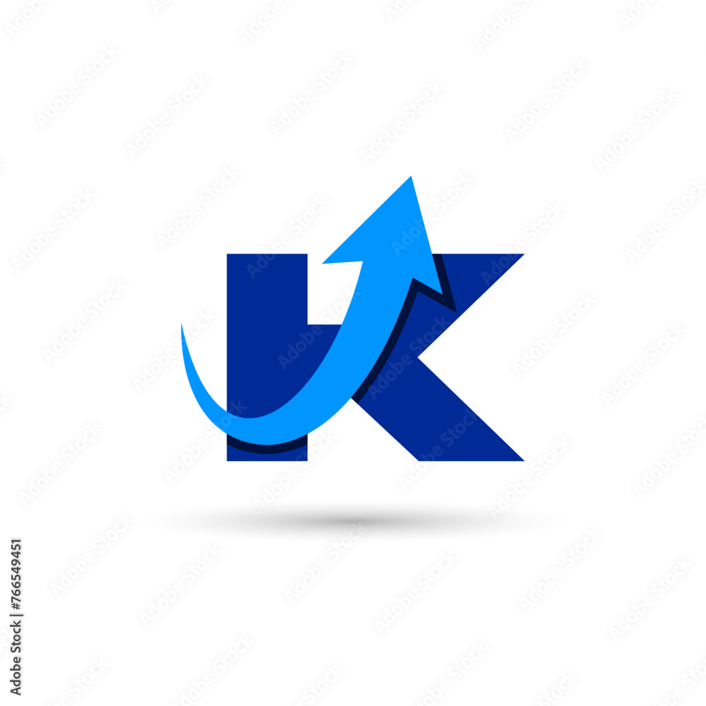 K Letter with Arrow Logo Template Illustration Vector Design K Letter with Arrow Logo Template Illustration Vector Design