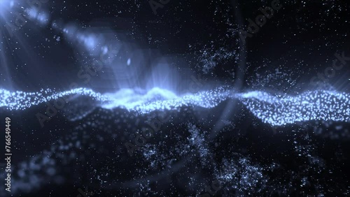 Wallpaper Mural colorful particle wave abstract background Torontodigital.ca