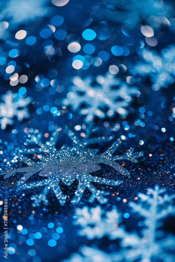 Blue Sparkling Winter Wonderland Background, Snow, Snowflakes, Bokeh, Vertical Christmas Illustration. Generative AI.
Blue Sparkling Winter Wonderland Background, Snow, Snowflakes, Bokeh, Vertical Christmas Illustration. Generative AI.