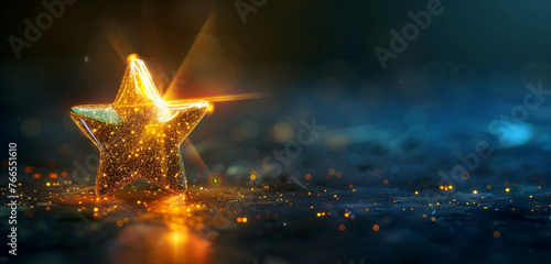 A sparkling star emoji shining brightly against a dark background.