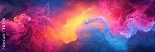 Colorful liquid - smoky shapes flow - colourful clouds bright liquid shapes abstract background
