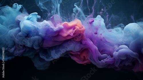 Group of Colored Smoke Floating