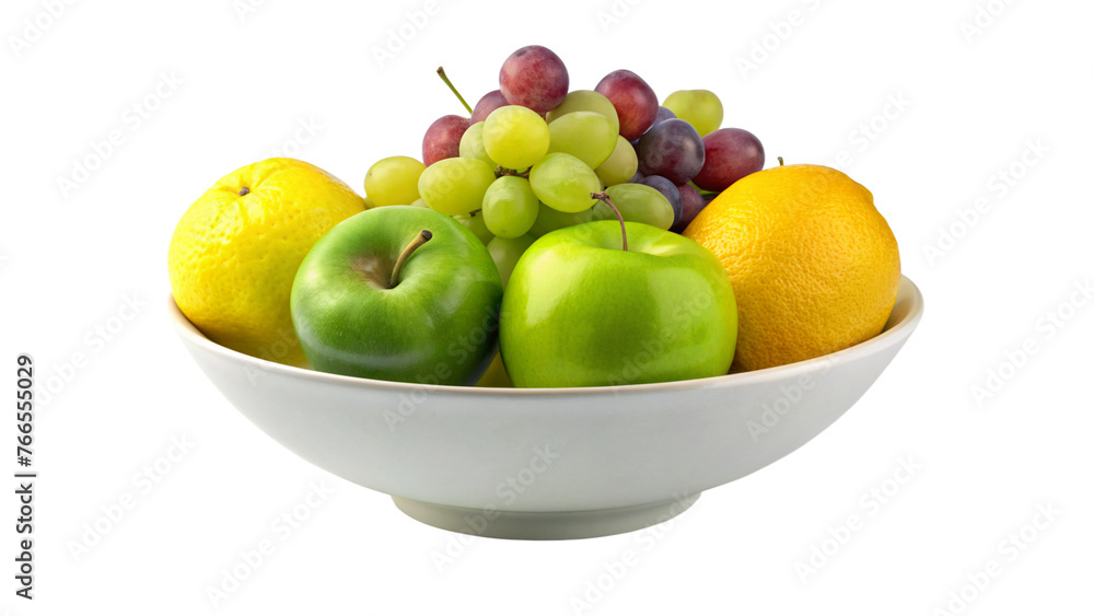 Bowl of fruits isolated on transparent background. Bowl of fruits isolated on transparent background.