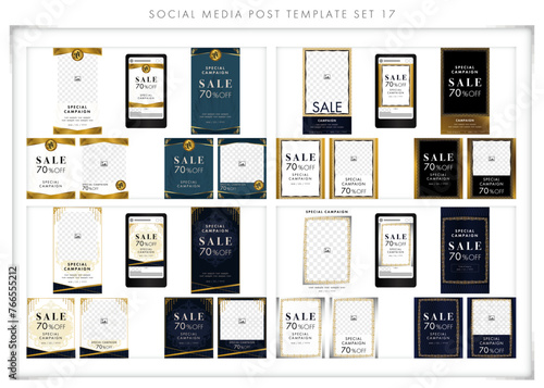 投稿素材セット17　social media post set　バナー　リッチメッセージ