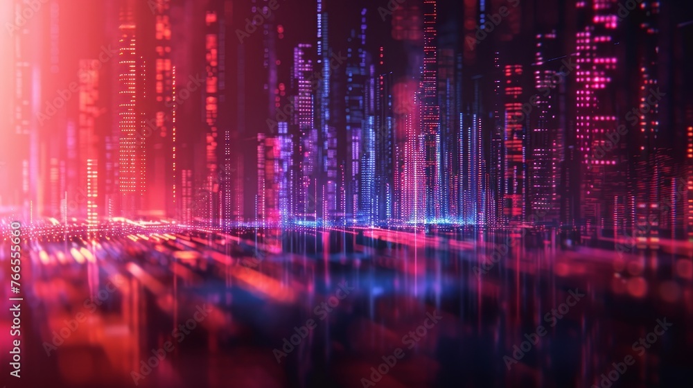 Wallpaper with digital glitch effects intertwining with the calm of sunset hues, featuring dynamic visuals of ice crystals and firework displays Wallpaper with digital glitch effects intertwining with the calm of sunset hues, featuring dynamic visuals of ice crystals and firework displays
