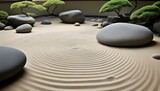 Tranquil Japanese Rock Garden Precisely Placed St Upscaled 2