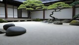 Tranquil Japanese Rock Garden With Meticulously R Upscaled 3