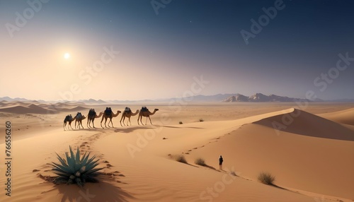 Vast Arid Desert Golden Sand Dunes Endless Hori Upscaled 2