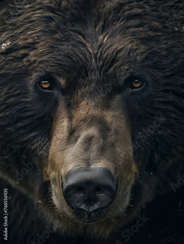 A Close Up Detailed Photo of a Bear's Face