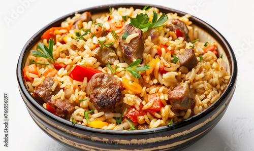 Satisfying Family Lunch: Delicious Pilaf with Meat