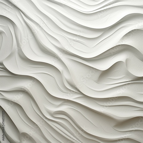 Close Up of White Wall With Wavy Lines