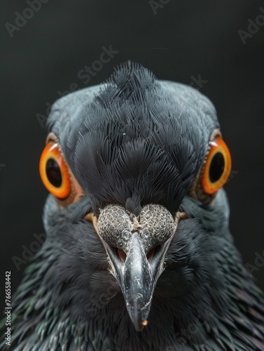 A Close Up Detailed Photo of a Pigeon's Face © Nathan Hutchcraft