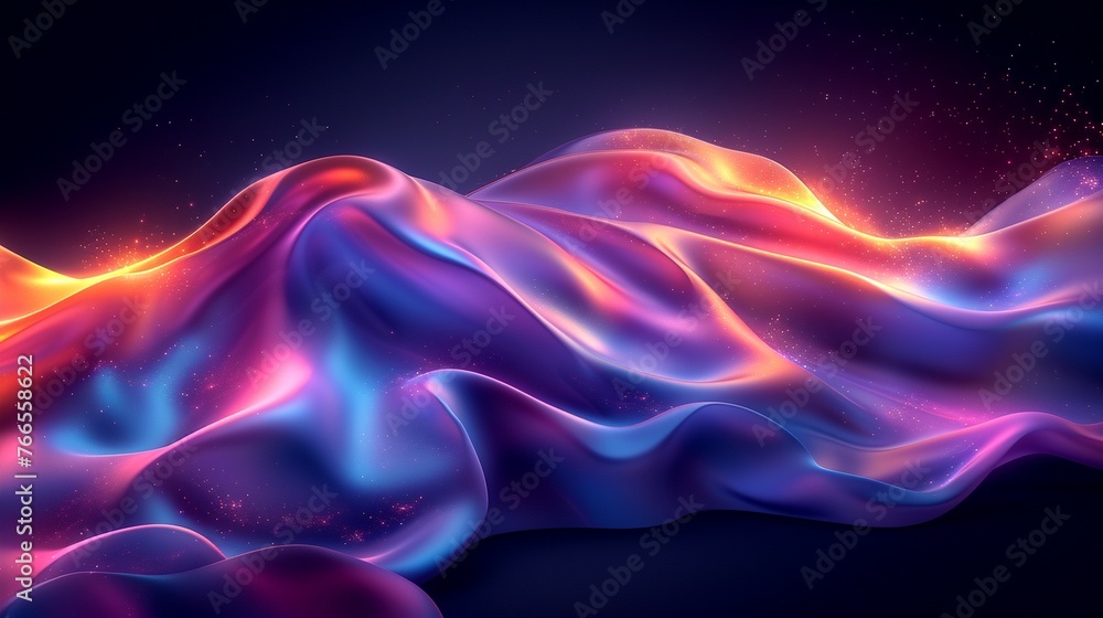 Abstract fluid iridescent holographic neon curved wave in motion background Abstract fluid iridescent holographic neon curved wave in motion background