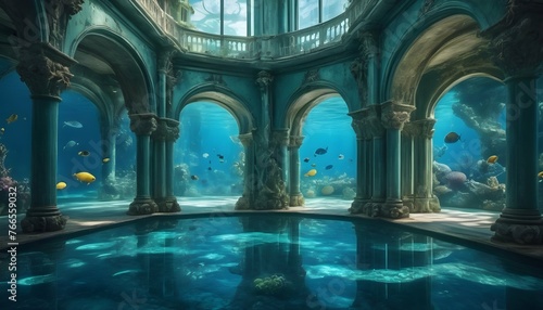 Surreal Underwater Palace Ethereal Marine Archite Upscaled 3 © Wali