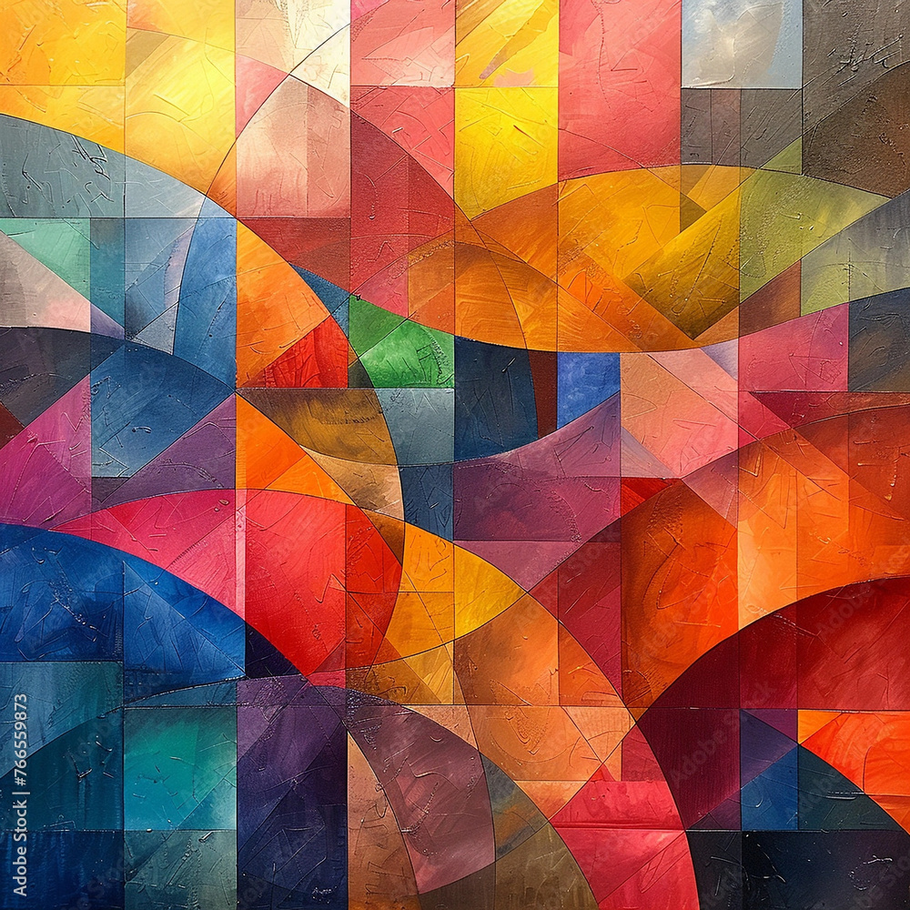 Seamless Textured Abstract Art Colorful Overlapping Oblong Shapes Background Seamless Textured Abstract Art Colorful Overlapping Oblong Shapes Background