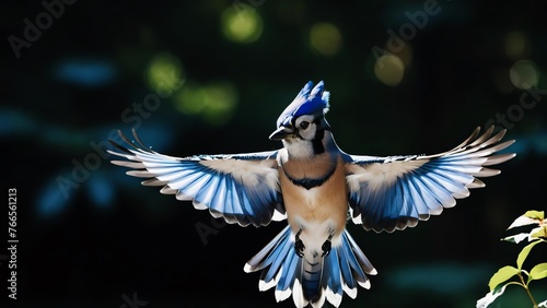 blue bird flying