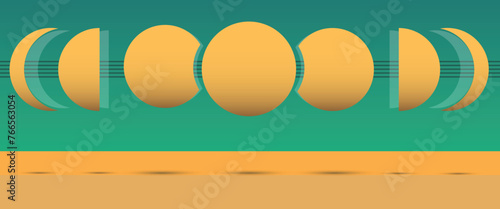 Moon phases icons. Astronomy lunar phases. Whole cycle from new moon to full moon.