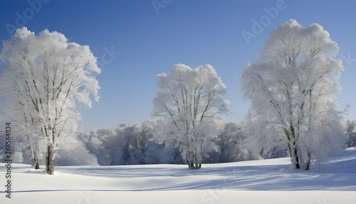 Snowy Winter Wonderland With Snow Covered Trees Upscaled 3 © Arvind
