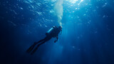 Scuba Diver in Ocean Depths