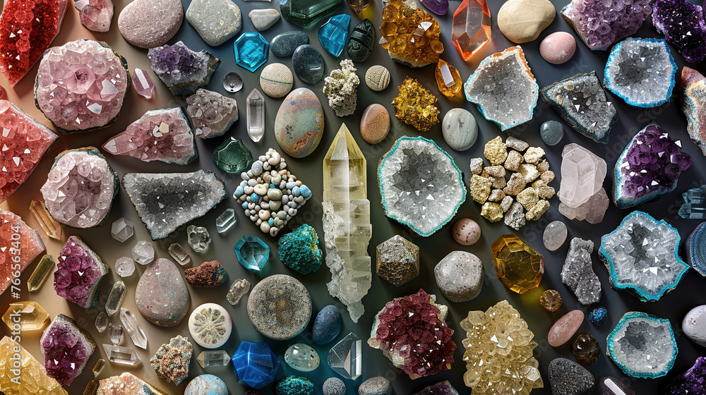 Enchanting Array of Healing Crystals with Spiritual Energies Enchanting Array of Healing Crystals with Spiritual Energies