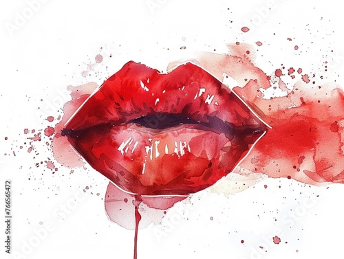  red lipstick kiss mark isolated on a white background 