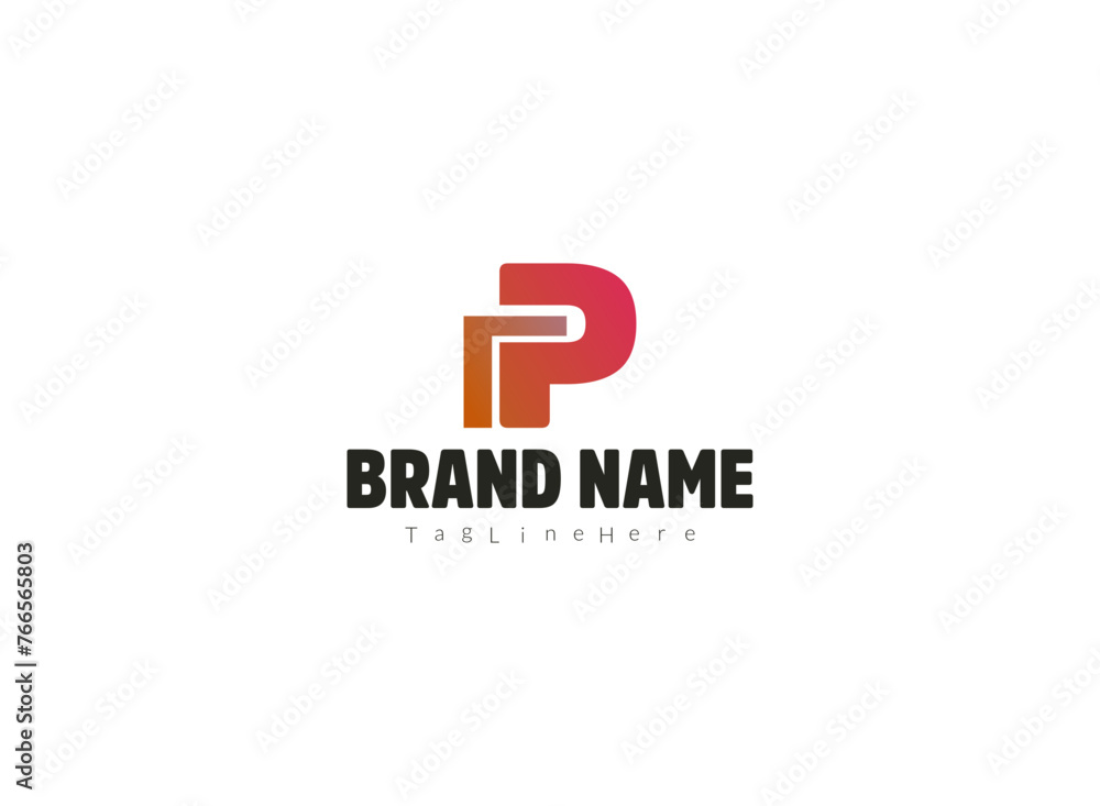 Abstract modern PR latter logo design. Abstract modern PR latter logo design.