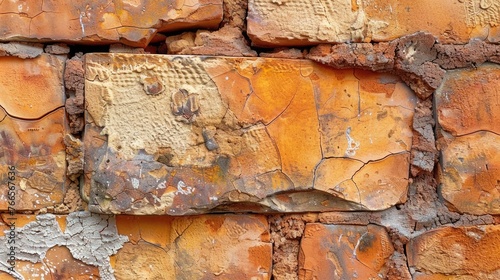 A close-up shot of a rustic orange brick texture, rich in warmth and depth.