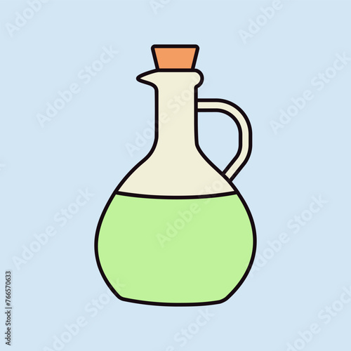 Olive Oil Glass Jug Pitcher vector icon