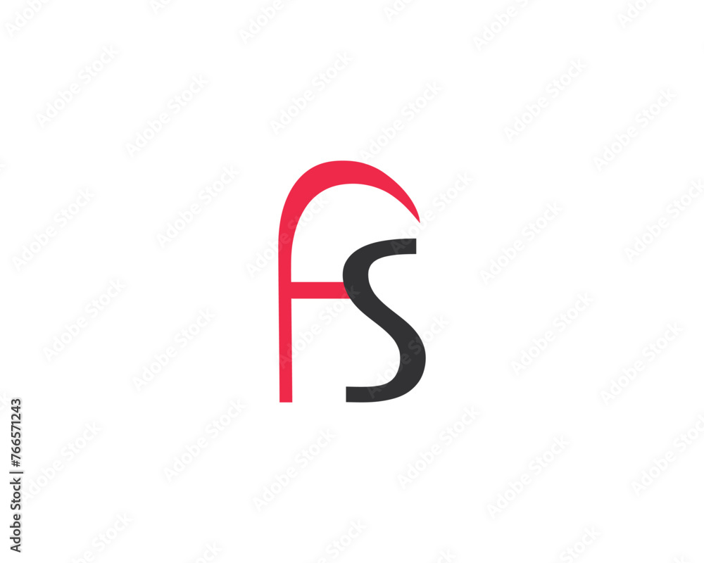creative letter FS logo design vector template creative letter FS logo design vector template