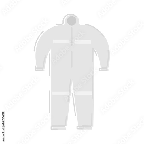 The coverall gown icon on isolated background.
