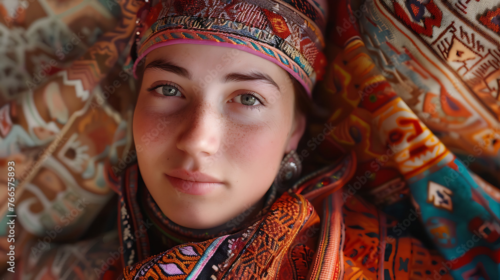 Portrait of a beautiful girl wearing a Peshawari dress Generated Ai