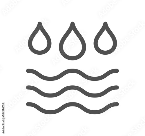 Water related icon outline and linear vector.

