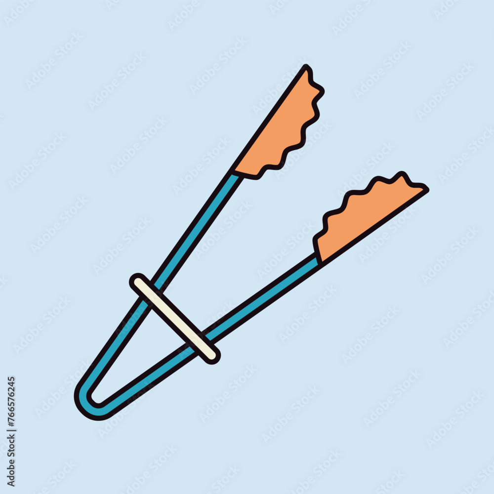 Kitchen tongs vector icon. Kitchen appliance Kitchen tongs vector icon. Kitchen appliance