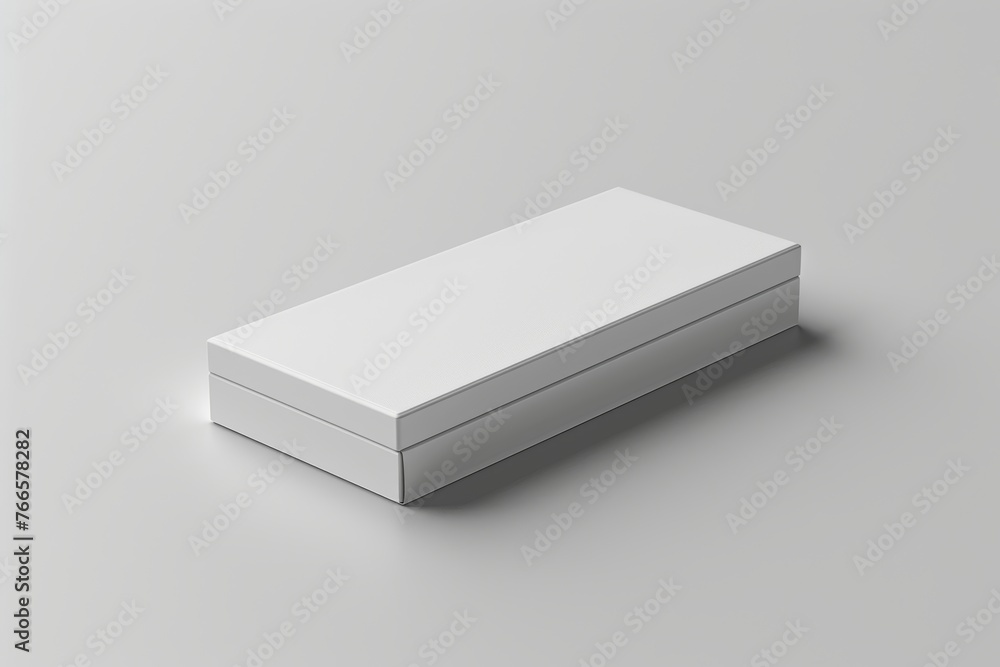 Sleek White Product Box on Subtle Gray Background Sleek White Product Box on Subtle Gray Background