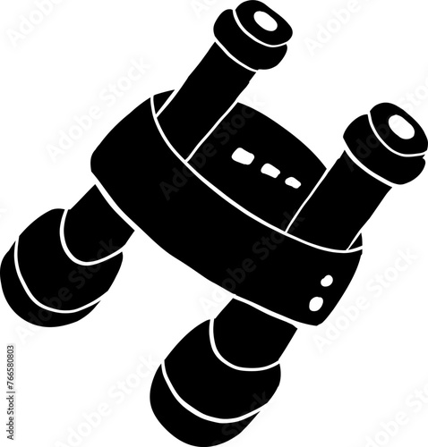 Hipster hand drawn vector illustration. Binocular
