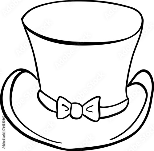 Hipster hand drawn vector illustration. Vintage hat