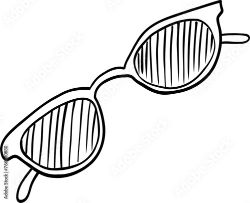 Hipster hand drawn vector illustration. Sunglasses