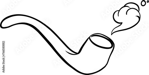 Hipster hand drawn vector illustration. Pipe