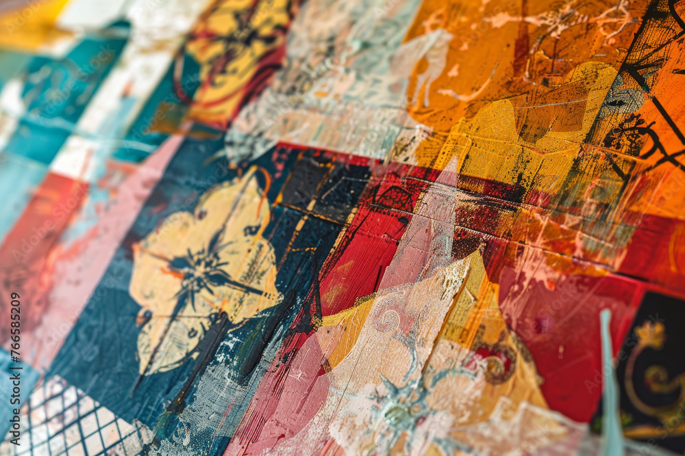 A close-up of an abstract background inspired by the rich history and culture of Spain. A close-up of an abstract background inspired by the rich history and culture of Spain.