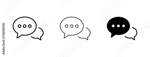 Chat icon message symbol. Talk speech bubble icon . web chat sign. vector design elements