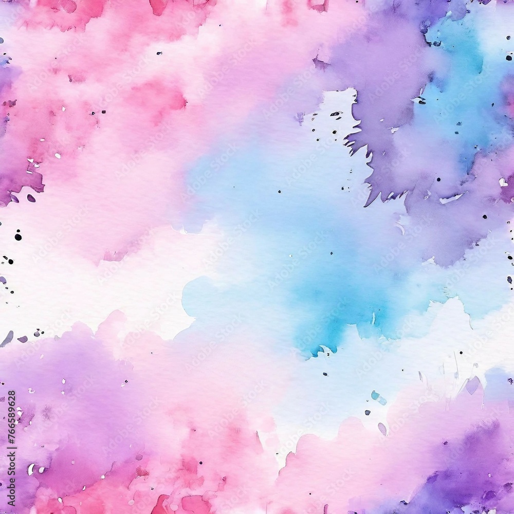Abstract watercolor background with splashes.  Generative AI.
