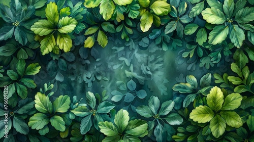 Green leaves background