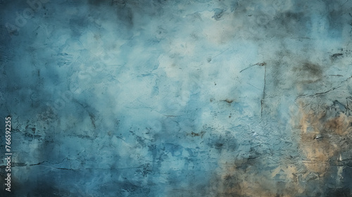 Gritty and worn, grunge cool blue texture abstract background with distressed effect, aged feel reminiscent of concrete walls