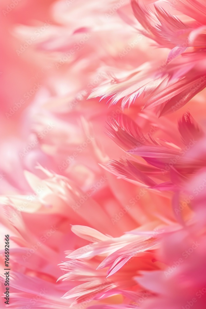 Detailed view of pink feathers, suitable for various design projects