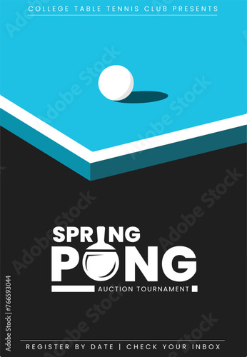 Spring Pong Table Tennis Poster