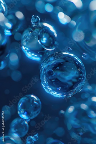 A bunch of bubbles floating on top of each other. Ideal for science or nature concepts