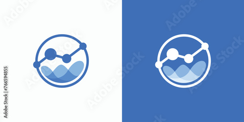 Circle shape technology connection wave vector logo design with modern, simple, clean and abstract style.