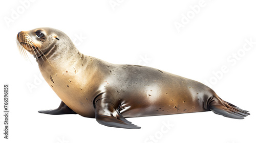 California sealion isolated on a white background 