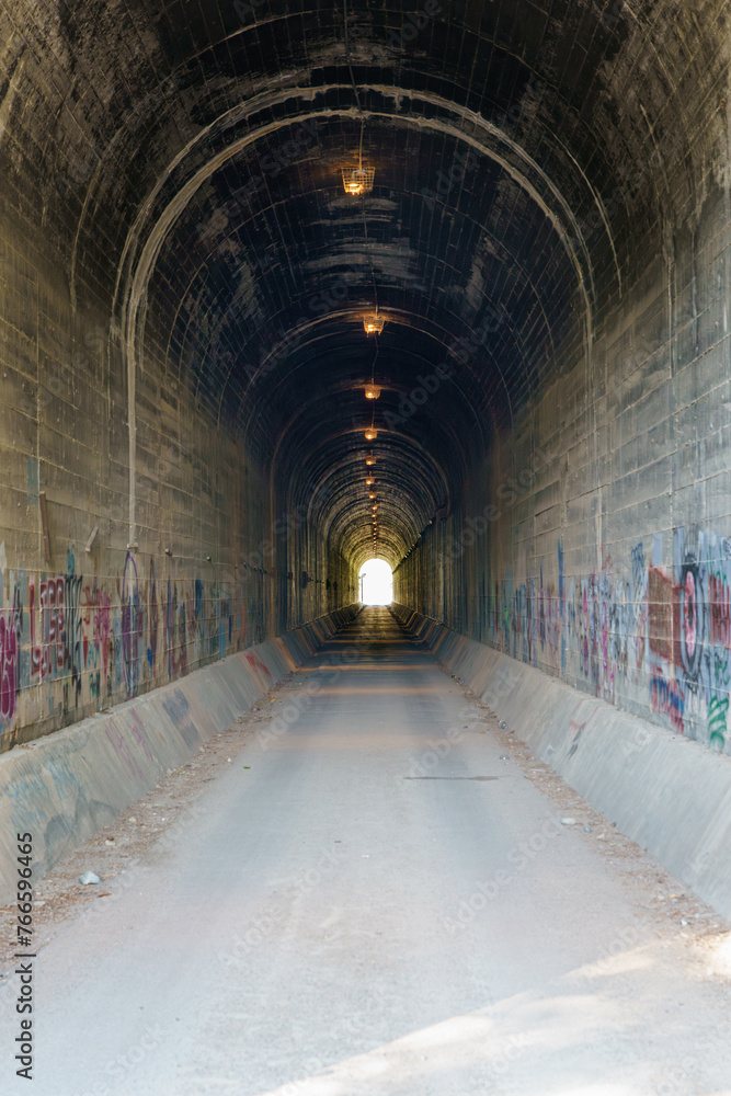 Fototapeta premium Looking down a tunnel