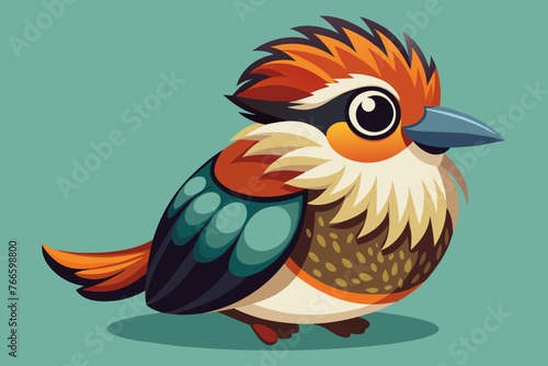  Cute puffbird vector art illustration © Ishraq